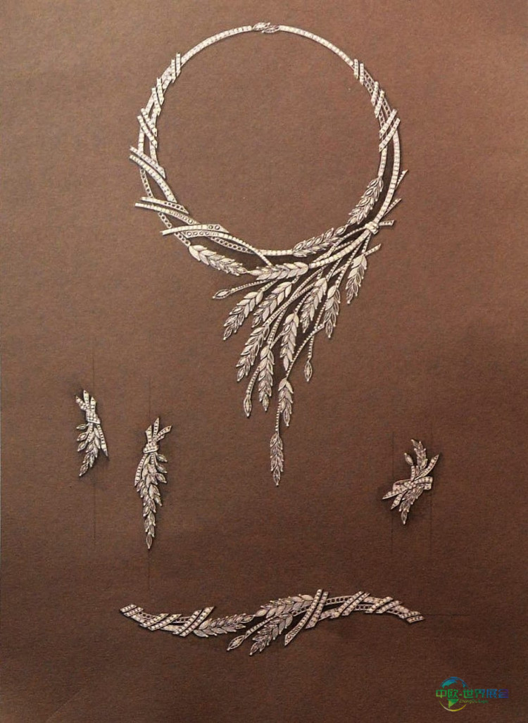 奥尔哈·多夫任科与谢尔希·舍甫琴科（ZBIRD珠宝公司），作品《麦穗》设计稿